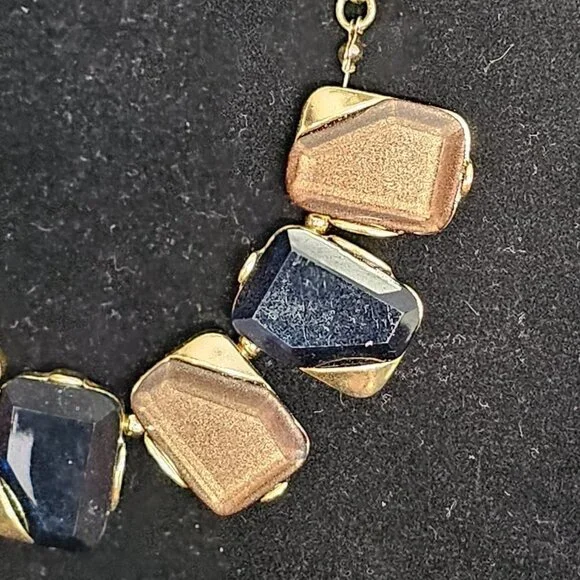 FINAL SALE - Vintage Charming Charlie Statement Necklace - Black and Brown - Picture 6 of 8